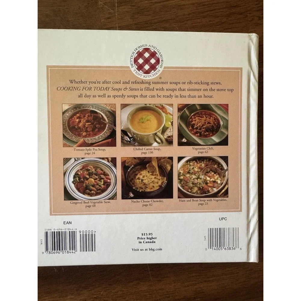 Better Homes and Gardens Soups & Stews Cooking for Today Hardcover English